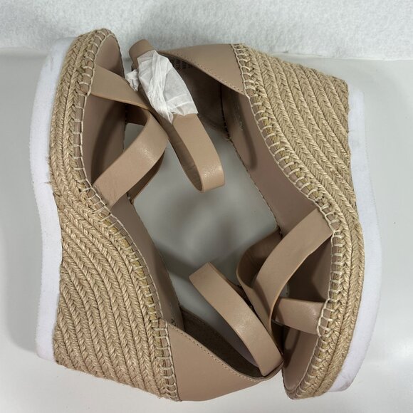 Charles By Charles David Engage Nude Strappy Espadrille Wedge Sandals Size 10M - Picture 8 of 12